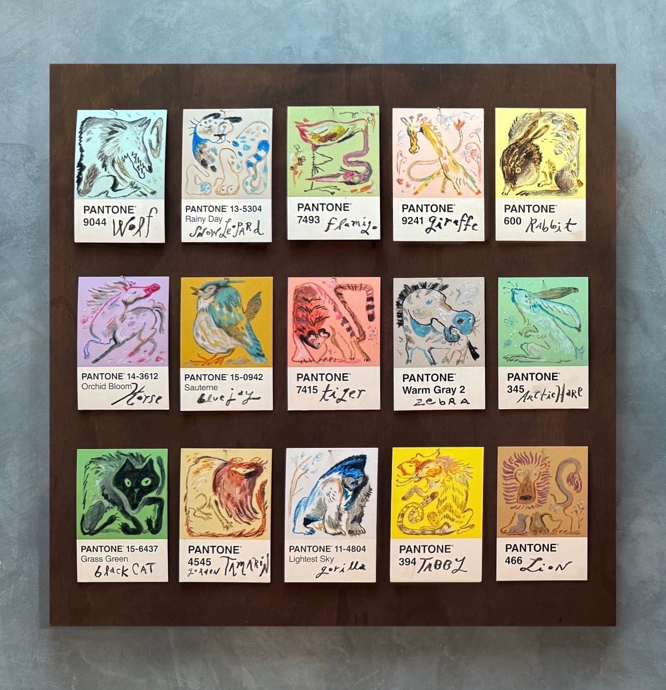 Pantone Animals Postcard Left Panel