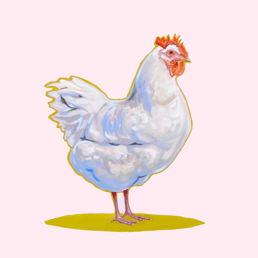 Chicken on Pink I - Emily Furr